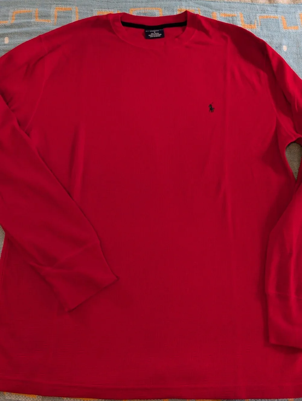 Polo Ralph Lauren Sleepwear Red Long-Sleeve Shirt Men's Medium